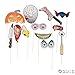 Fun Express Paper Spooky Halloween Photo Booth Stick Props - 12 pcs
