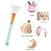 Lemoncy 2 pc Silicone Facial Mask Brush Hairless Face Mask Brush Makeup Applicator Brush Mask Mud Brush Tools Mask Applicator Makeup Cosmetic Brush for Facial Eye Body Mask DIY Needs