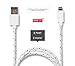 iPhone 6 Charger - 6ft, White, Round Lightning Cable - Strong, Long, Braided USB Data Cord - High Speed Heavy Duty Sync Wire - For Apple iPhone 6 6s 6se 5, iPad, iPod - Money Back Guarantee