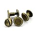 100 Pack Chicago Screws Solid Brass Accessories Nail Rivet Chicago Button for DIY Leather Decoration Round Head Stud Screw BRONZY