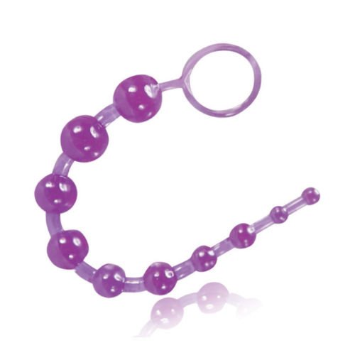 PleasureBox Butt Plug Anal Beads Sex Toy, Purple