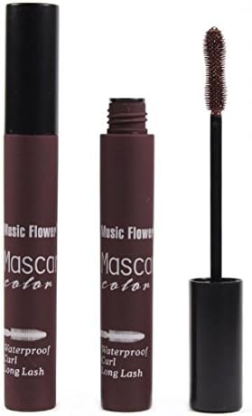Heyl Waterproof Mascara Eye Makeup Colorful Eyelash Long Extention (Brown)
