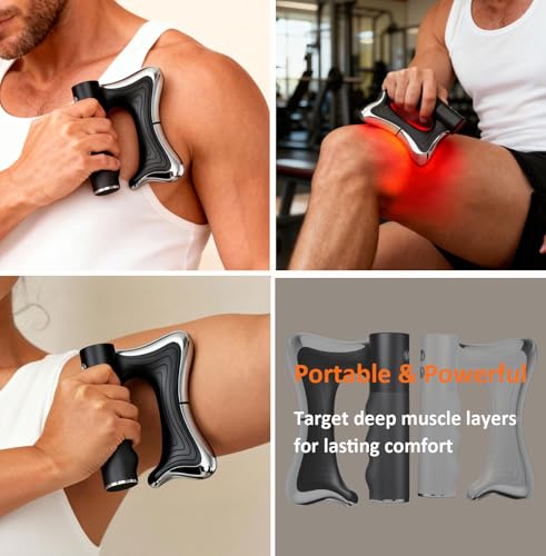 Heated Muscle Scraper Tool –Electric Fascia Knife Massager Heating and Vibration, Muscle Scraper Tool, Body Gua Sha Massage Tool,Fascia Tool Massage Tools for Deep Tissue(Black)