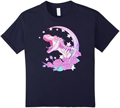 Kids Pastel Goth Trex TShirt - Vaporwave Aesthetic 8 Navy