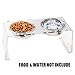 Acrylic Raised Dog Bowls 7 inches Transparent Elevated Feeder Stand with 2 Stainless Steel Bowls by Lubber
