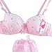 Etosell Women\'s Underwire Bra Floral Cotto Chiffon Push-up Gather Brassiere