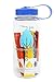 Performance Tea Sample Pack + 14 oz Water Bottle - Instant Powder Tea with Adaptogens (6 Packets - 2 of Each Blend) Super Functional Tea with No Sugar and All-Natural Ingredients
