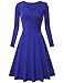 Cocktail Dress, Laksmi Women's Long Sleeve High Fashion Cocktail Dress for Autumn Royal Blue Medium