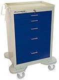 Lakeside C-530-K-2B 5 Drawer Cart, Key Lock, 2 Tone