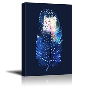 Feather Painting Wall Bedroom Living House