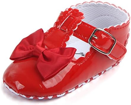 VTuoP Baby Girl Shoes Bowknot Princess Toddler Shoes Anti-slip Soft Sole Bow Shoes 0-18 Months
