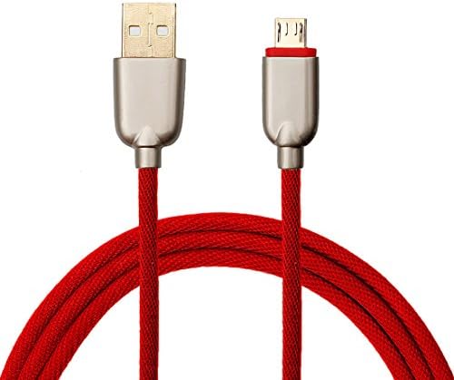 DUDAO 3.3ft Micro USB Cable Android Charger - Nylon-Braided Fast Sync Data Charging Cord for Samsung Galaxy S7 Edge S7 S6 S4 S3,Note 5 4 3 Motorola Sony Smartphones &amp; More Red