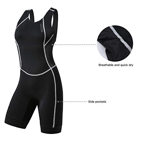 Catena Women's Triathlon Tri Suit Speedsuit Skinsuit Trisuit Sleeveless - Running Swimming Cycling Skin Suit