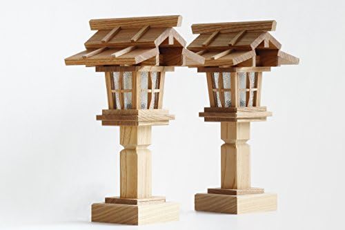 威風堂々 本けやき 欅 灯籠 二段屋根 電装式 1対