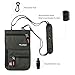 Travel Neck Pouch Hidden Passport Holder Wallet RFID Blocking/Neck Stash For Men Women (Dark grey)