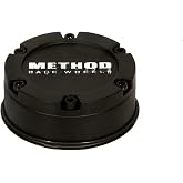 Center Cap, Flush, Push-Through, Black