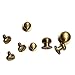 Happy E-life 20 Pcs Head Button Brass Stud Screwback Screw Back Spots DIY for Purse Handbag(5mm)