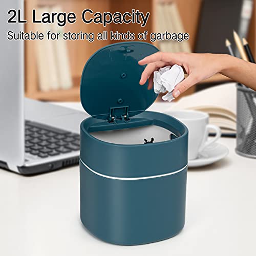 Countertop Trash Can,Mini Garbage Can with Lid,Desktop Trash Bin,Tiny