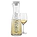 Wine Enthusiast 2-Piece Lead-Free Blown Crystal Glass Wine Chilling Carafe