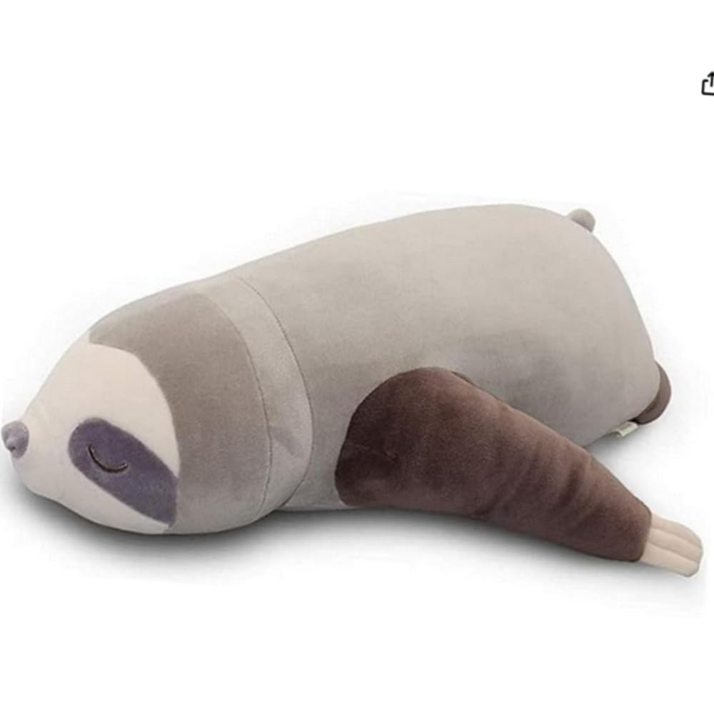 25 inch Giant Sloth Plushie Sloth Stuffed Animals Doll Sloth Plush Toy, Cute Sloth Throw Pillow,Soft Sloth Pillow Soft Hugging Body PillowGrey Cute Plush Stuffed Hugging Gift for Children / Friends