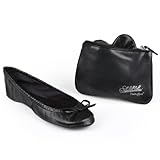 Sidekicks Women's Foldable Ballet Flats with Carrying Case