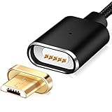 Elough E03 Upgrade Magnetic Cable Connector Micro Usb Cable Magnetic Phone Charger With Lighting For Samsung Galaxy S2 S3 S4 S6 , Note 2/3/4,LG G4 G3 etc Usb Cable（black）