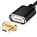 Elough E03 Upgrade Magnetic Cable Connector Micro Usb Cable Magnetic Phone Charger With Lighting For Samsung Galaxy S2 S3 S4 S6 , Note 2/3/4,LG G4 G3 etc Usb Cable（black）