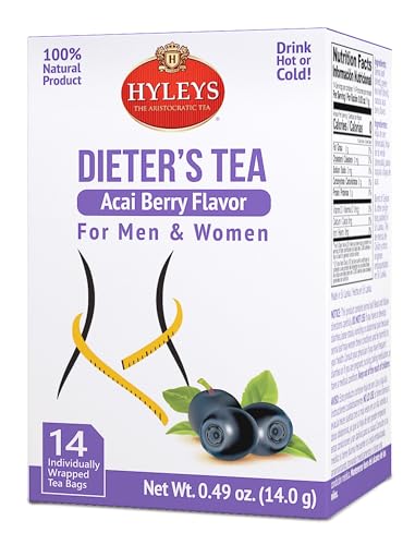 HYLEYS DIETER’S TEA WITH ACAI BERRY FLAVOR – 14 TEA BAGS – SLIMMING WEIGHT LOSS DETOX CLEANSE TEA