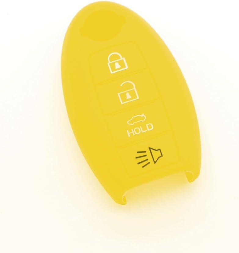 Mygoodprice Silicone Key Cover for Nissan Qashqai Juke Altima Cube Micra 2016 Yellow