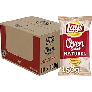 Lay’s Oven Baked Chips Naturel, 10 x 150 g
