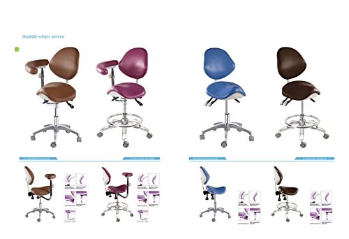 APHRODITE Standard Dental Mobile Chair Saddle Doctor's Stool Micro Fiber Leather Dentist from Aries Outlets