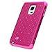 Galaxy Note Edge Case, Style4U Galaxy Note Edge Studded Rhinestone Crystal Bling Hybrid Armor Case Cover for Samsung Galaxy Note Edge / Note 4 Edge with 1 Stylus [Hot Pink / Hot Pink]