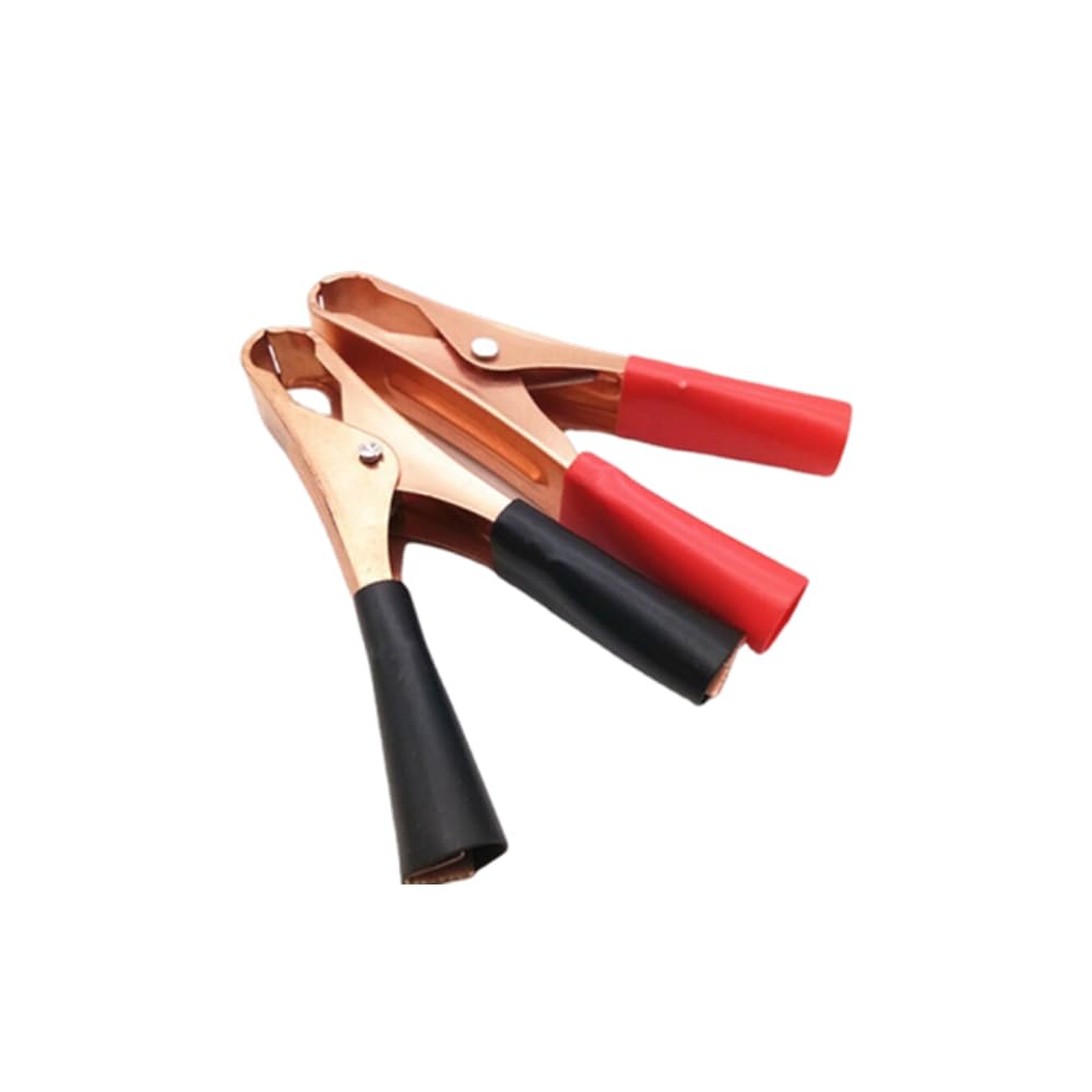 Heavy Duty Crocodile Clip, Alligator Clip Insulated Electrical Testing Circuit Large Clamps 2pcs Red + Black