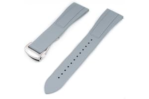 StrapHabit Quick Release Deployant Rubber Watch Strap For Large and Small Wrists - Women and Men - Band FKM Deloyment 19mm, 20mm, 21mm, 22mm