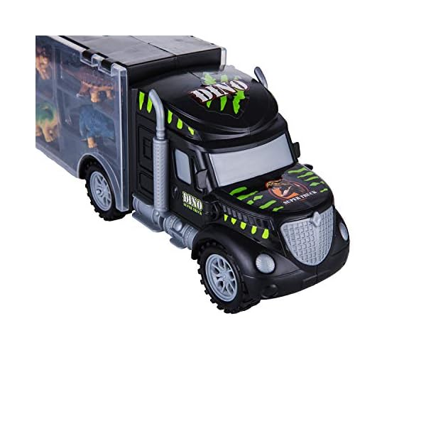 ASTOTSELL Dinosaurs Transport Car Carrier Truck Toy with 6 Pieces Mini Dinosaur Kids Educational Toys - for Kids ages 3…