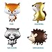 animal balloons set of 4 fox, squirrel, hedgehog, raccoon party decorations for woodland-themed baby shower or birthday