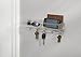 mDesign Mail Shelf, Letter Holder, Key Rack Organizer for Entryway, Kitchen - Wall Mount, Clear