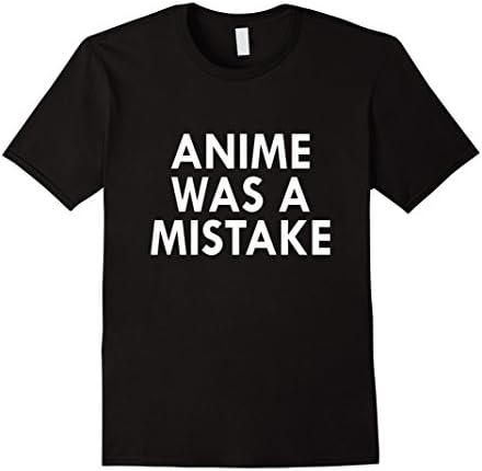 Men's Anime was a mistake shirt XL Black