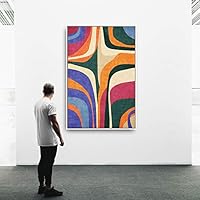 Framed Canvas Wall Art Color Block Canvas Prints Home Artwork Decoration for Living Room,Bedroom - 16x24 inches