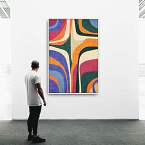 Framed Color Block Home Artwork for Living Room Bedroom