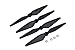 MJX Blomiky 4 Black Propeller and White Circle Soft Pad Bugs 2 B2C B2W F18 F200C Brushless GPS Quadcopter Drone B2W Blades Black and Pad