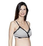 The Dairy Fairy Arden- All-in-One Nursing and Hands-Free Pumping Bra, Slate, Small