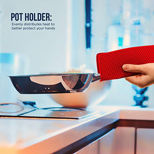 image for KITCHENATICS Silicone Trivet Mat Hot Pads: 4 Multi Purpose Pot Holders