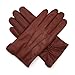 Harssidanzar Leather Gloves for Men,Winter Sheepskin Driving Gloves Cashmere Lined