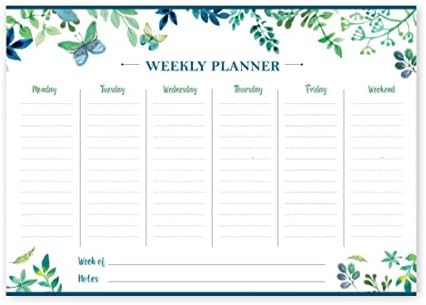 Chambers of Ink PN3 Desk Planner A4 Size, Undated 52 Tear Off Sheets, Multicolor