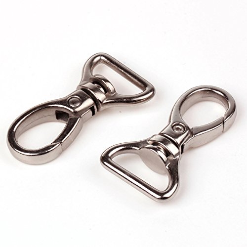 image for Pack of 20 Cotowin 3/4-inch Silver Color 360 Degree Curved Lobster Cla