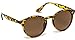 WearMe Pro Classic Small Round Retro Sunglasses, Tortoise Frame/Brown Lens