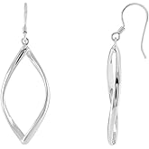 14k Gold Over Infinity Full Sterling Silver Hoop Earrings for Women