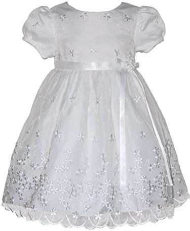 Carouselwear Hand Smocked Baby Girls White Embroidered Christening Dress 24m