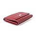 Leather Clutch Wallets for Women - RFID Blocking Slim Wallet in Red
